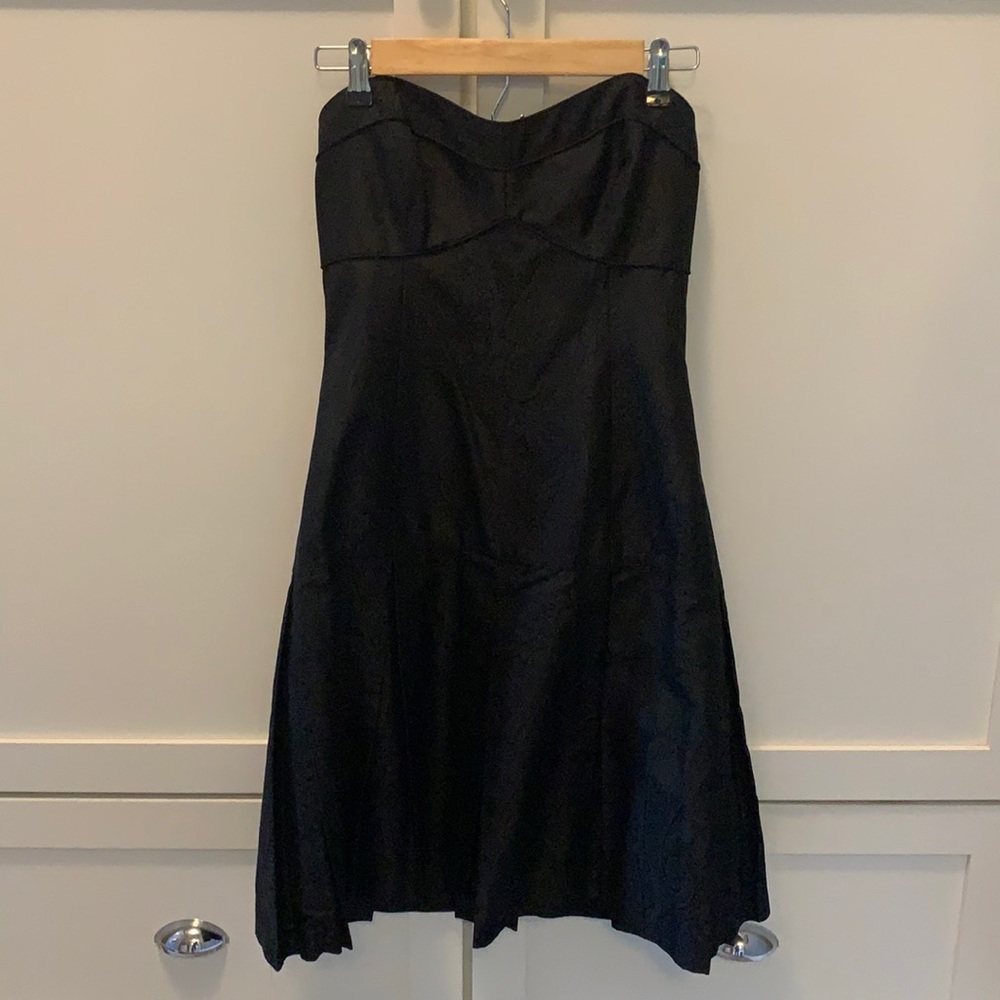 Black strapless Shoshanna cocktail dress